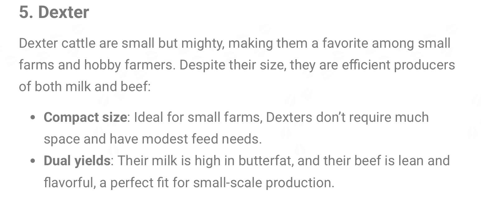 Dexters are a TOP-RANKING DUAL-PURPOSE BREED