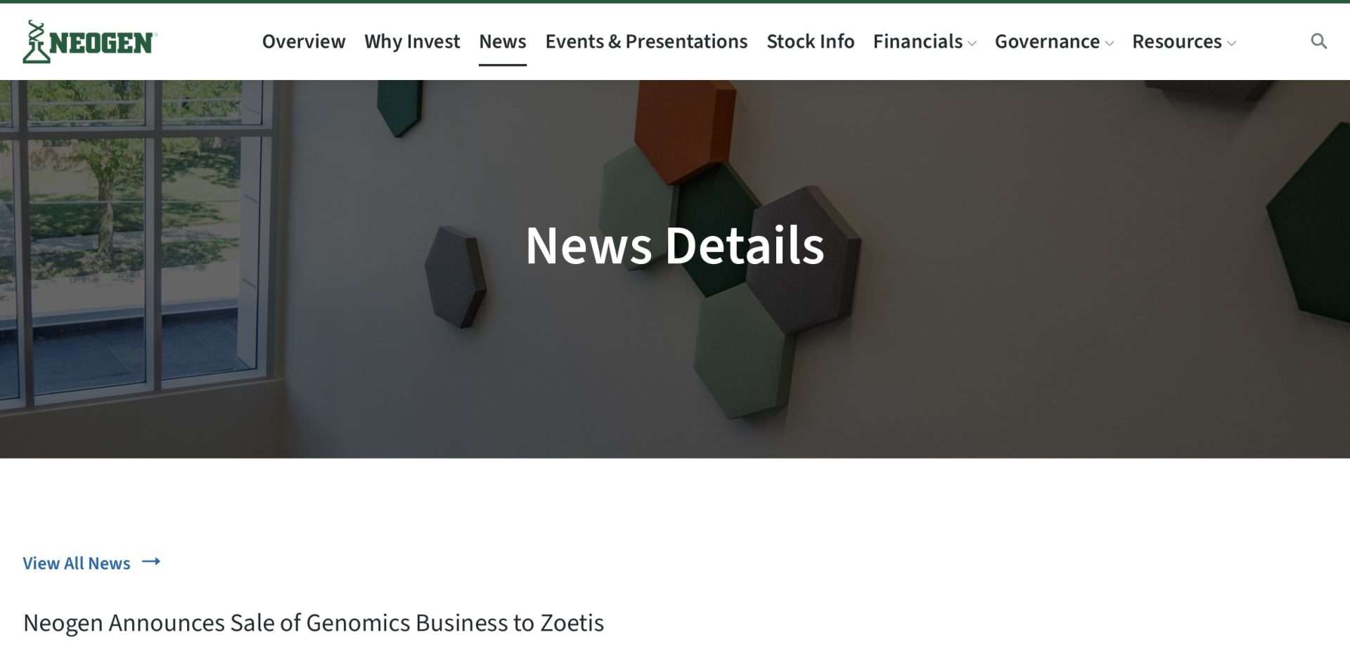 Zoetis to Acquire Animal Genomics Business from Neogen®