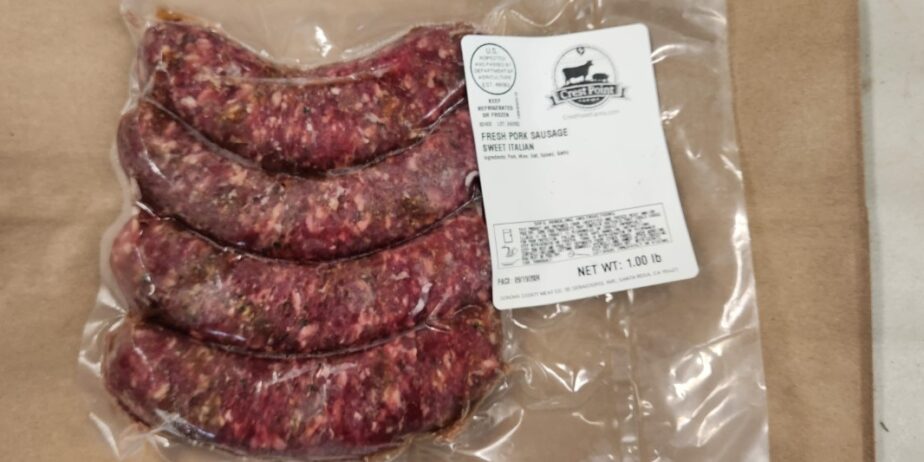 Kunekune Pork, Sweet Italian Sausage