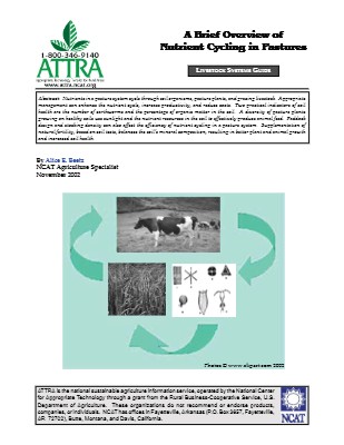 Overview of Nutrient Cycling in Pastures - Irish Dexter Cattlemen - Nutrient Cycling Hamster Habitat
