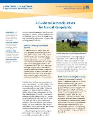 Guide for Livestock Leases for Annual Rangelands – Irish Dexter Cattlemen